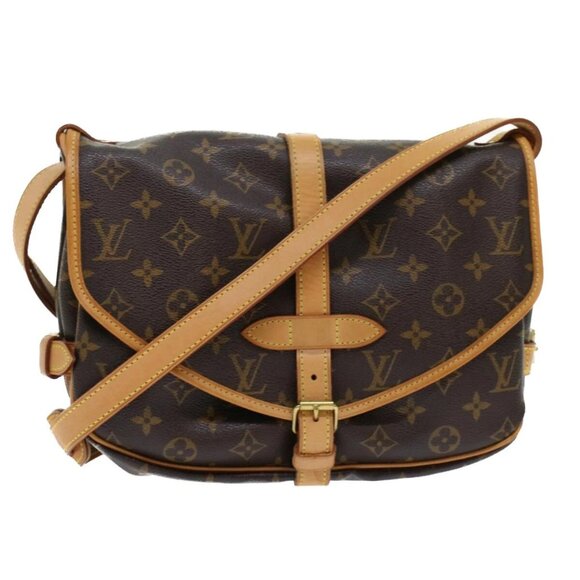 LOUIS VUITTON Monogram Saumur 30 Shoulder Bag M42256 LV Auth 45666AV - Picture 1 of 16